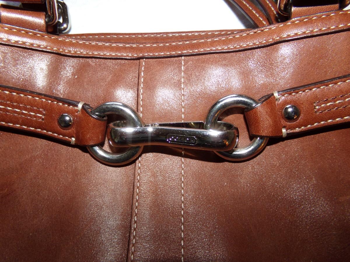 Vintage Coach Hampton Purse #12476 Brown Leather Pleated Shoulder Purse Bag  | eBay
