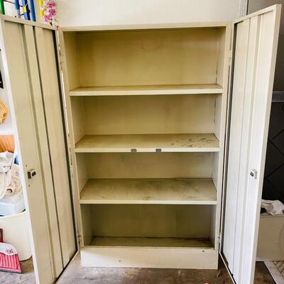 LOT 152  VINTAGE METAL UTILITY CABINET 2 DOOR