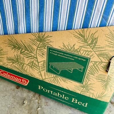 LOT 154  COLEMAN PORTABLE BED COT ALUMINUM FRAME