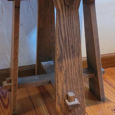 Lot 164: Antique Mission Oak Side Table 