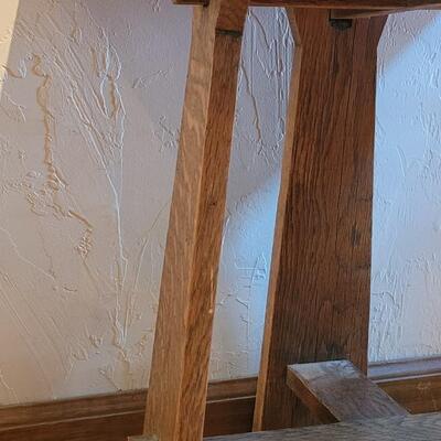 Lot 164: Antique Mission Oak Side Table 