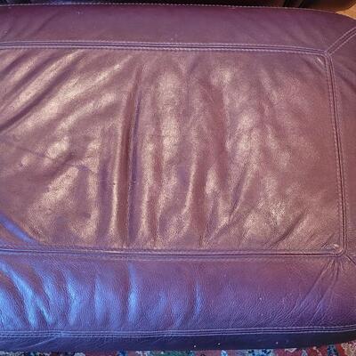 Lot 167: La-z-Boy Leather Chair & Ottoman 
