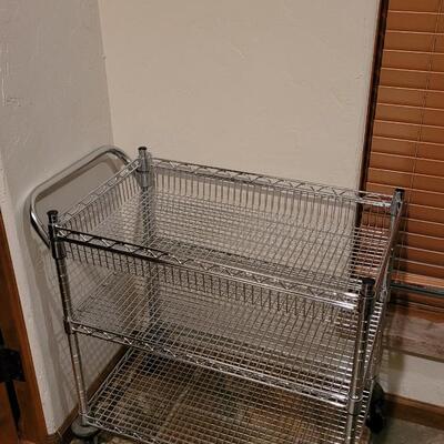 Lot 169: Metal Storage Cart with Wheels