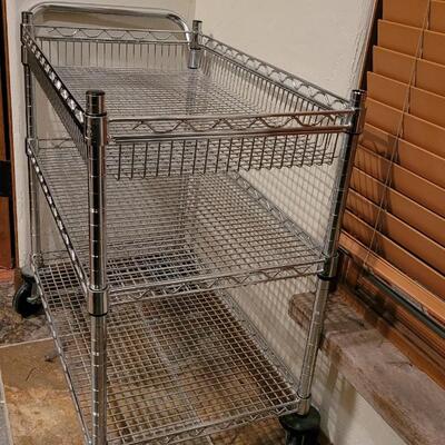 Lot 169: Metal Storage Cart with Wheels