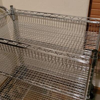 Lot 169: Metal Storage Cart with Wheels