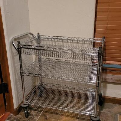 Lot 169: Metal Storage Cart with Wheels
