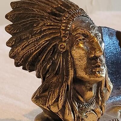 Lot 189: Rare! Vintage Heavy Brass Chief inscribed Medallion Thor's Hammer Grand Canyon (needs to be reattached)