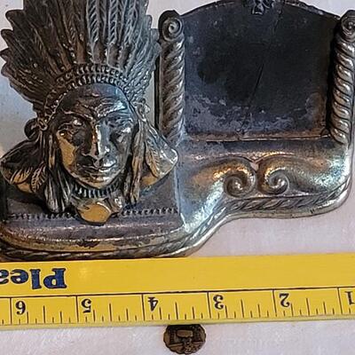 Lot 189: Rare! Vintage Heavy Brass Chief inscribed Medallion Thor's Hammer Grand Canyon (needs to be reattached)