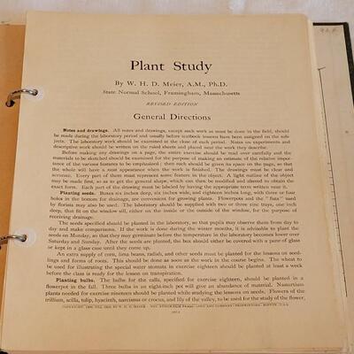 Lot 192: 1928 Plant Study Student Work Book By W.H.D. Meier A.M., Ph.D. 