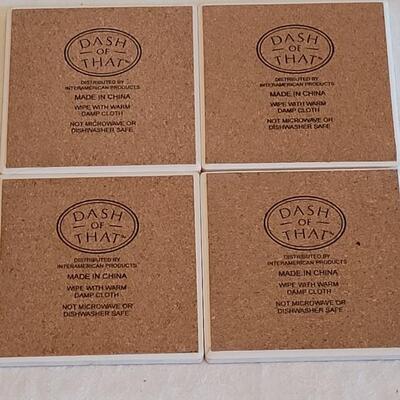 Lot 194: Dash of That Ceramic Coasters (4)