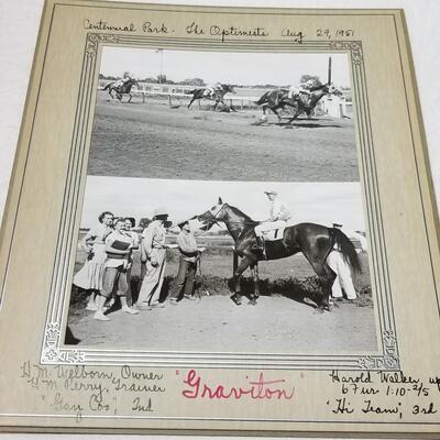 Lot 196: (3) 1950's Race Horse Photo Cabinet Cards