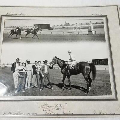 Lot 196: (3) 1950's Race Horse Photo Cabinet Cards
