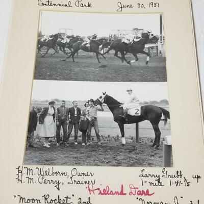 Lot 196: (3) 1950's Race Horse Photo Cabinet Cards