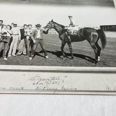 Lot 196: (3) 1950's Race Horse Photo Cabinet Cards
