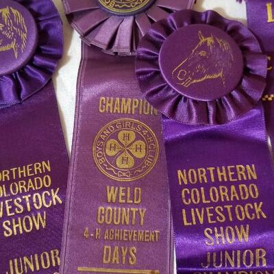Lot 197:  Vintage 1930's Horse Competition - Show Ribbons & 1 Cow 