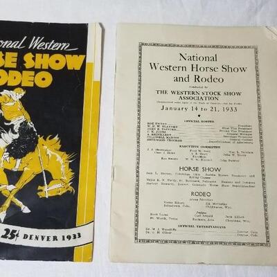 Lot 199: 1933 National Western Horse Show & Rodeo Souvenir Program - Denver, Colorado 