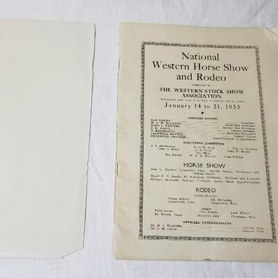Lot 199: 1933 National Western Horse Show & Rodeo Souvenir Program - Denver, Colorado 