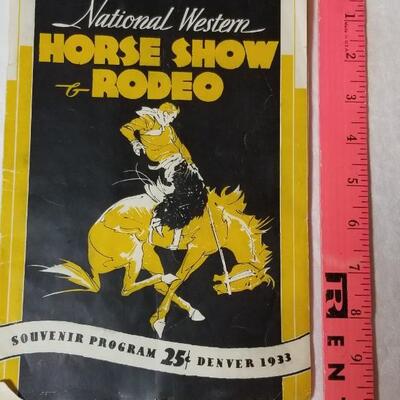 Lot 199: 1933 National Western Horse Show & Rodeo Souvenir Program - Denver, Colorado 