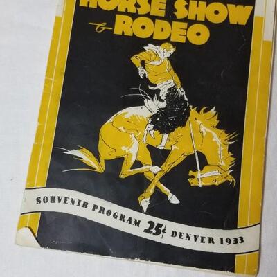 Lot 199: 1933 National Western Horse Show & Rodeo Souvenir Program - Denver, Colorado 