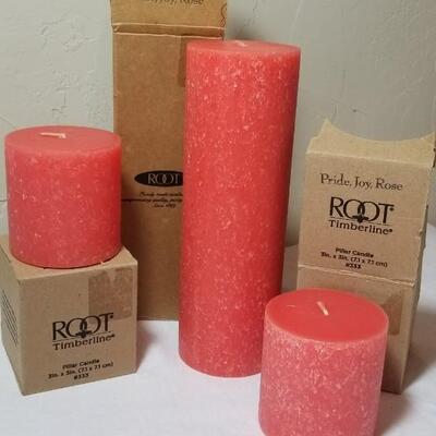 Lot 202: New Root Timberline Pride, Joy & Rose Candles