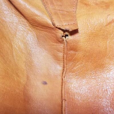 Lot 205: Vintage Leather Drawstring Bag