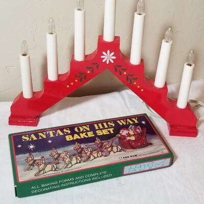 Lot 226: Vintage Christmas Electric CandlesACookie Cutters