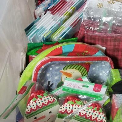 Lot 227: Christmas Boxes, Bags, Plates & Napkins