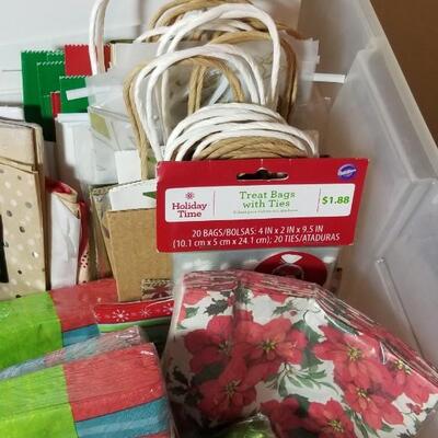 Lot 227: Christmas Boxes, Bags, Plates & Napkins