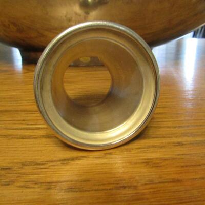 LOT 66 LARGE OVAL METAL BOWL AND MORE