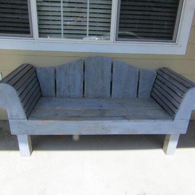 LOT 72  WOODEN PORCH BENCH