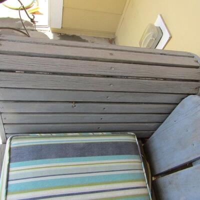LOT 72  WOODEN PORCH BENCH