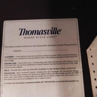 LOT 50 THOMASVILLE LEATHER ARMCHAIR