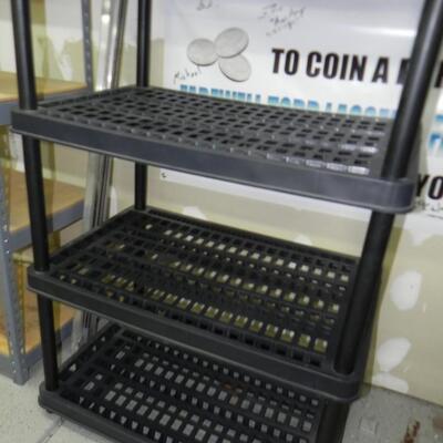 LOT 57 PLASTIC SHELVING