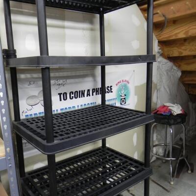 LOT 57 PLASTIC SHELVING