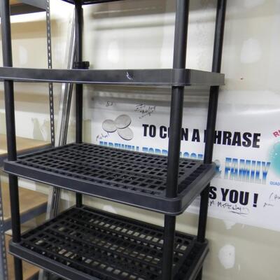 LOT 57 PLASTIC SHELVING