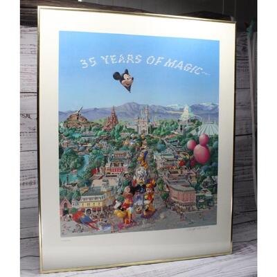 Signed and Framed Disney 35th Anniversary Charles Boyer Print