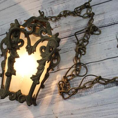 Vintage Gothic Style Hanging Swag Chain Lamp 