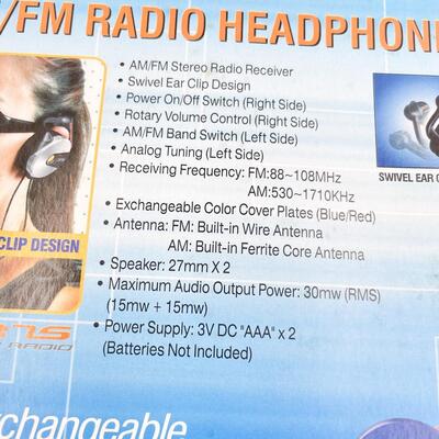 NEW! STEREO SPORTS AM/FM RADIO HEADPHONES #1