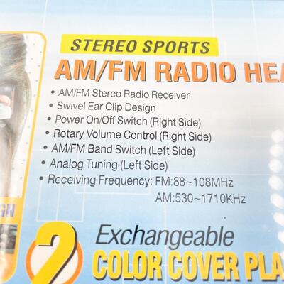 NEW! STEREO SPORTS AM/FM RADIO HEADPHONES #1