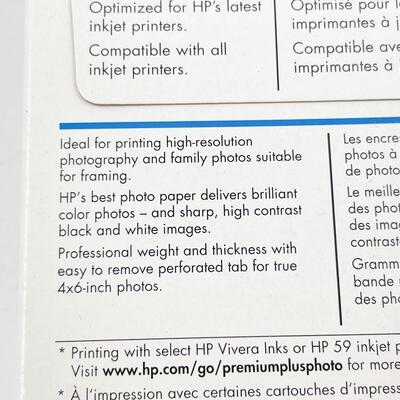 NEW! HP PREMIUM PLUS 4X6 PHOTO PAPER LOT