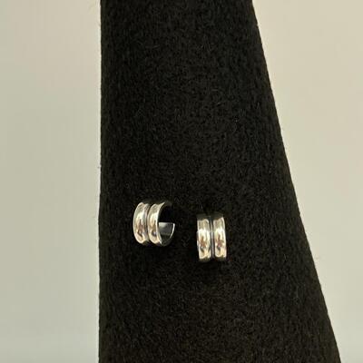 #396 - 925 Mignon Faget Double Half Round Earrings