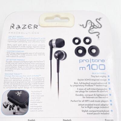 NEW! RAZER PRO TONE M100 PLUG-IN HEADPHONES