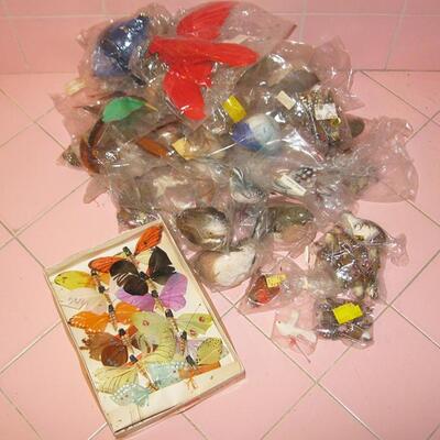 Lot 206 MS Birds & Butterflies for Decoration / Arrangements / Crafts New Old Stock Stats San Lorenzo