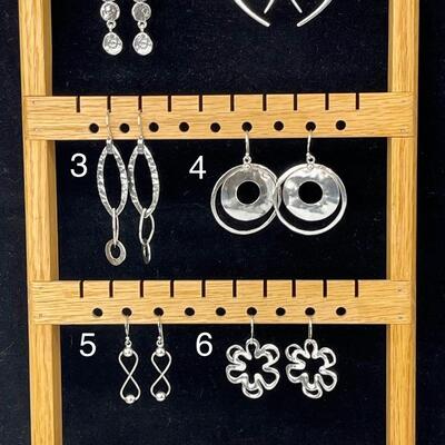 #406 - 925 Collection of Dangle Earrings with Shepherd Hooks