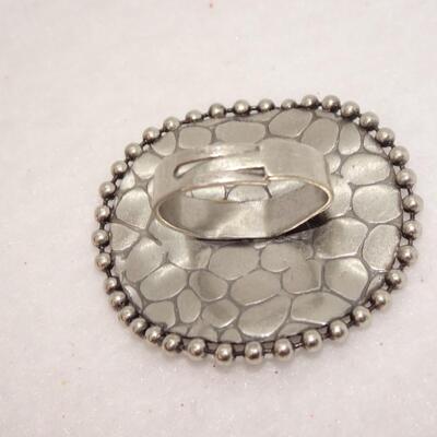 Silver Tone Adjustable Ring