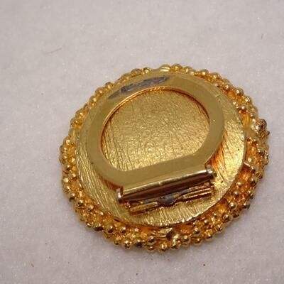 Gold Coin Scarf Clip 