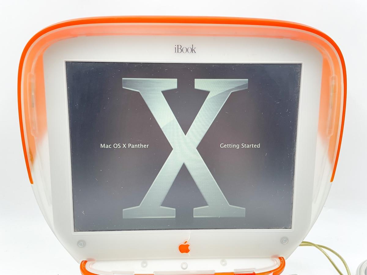 APPLE IBOOK G3 OSX TANGERINE CLAMSHELL M2453 W/ POWER CORD