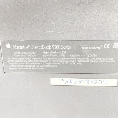 MACINTOSH POWERBOOK 5300C M2785 W/ POWER CORD