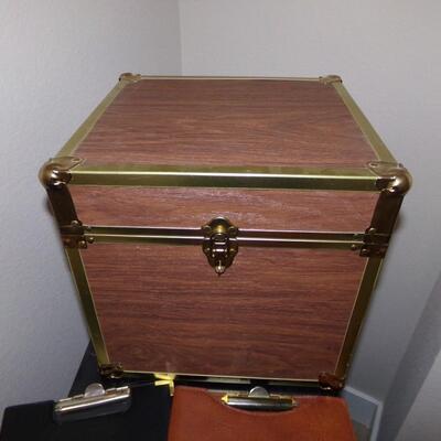 LOT 96 FILE CABINET & SMALL TRUNKS