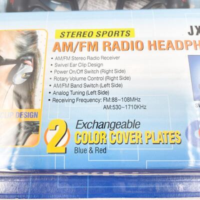 NEW! STEREO SPORTS AM/FM RADIO HEADPHONES #2